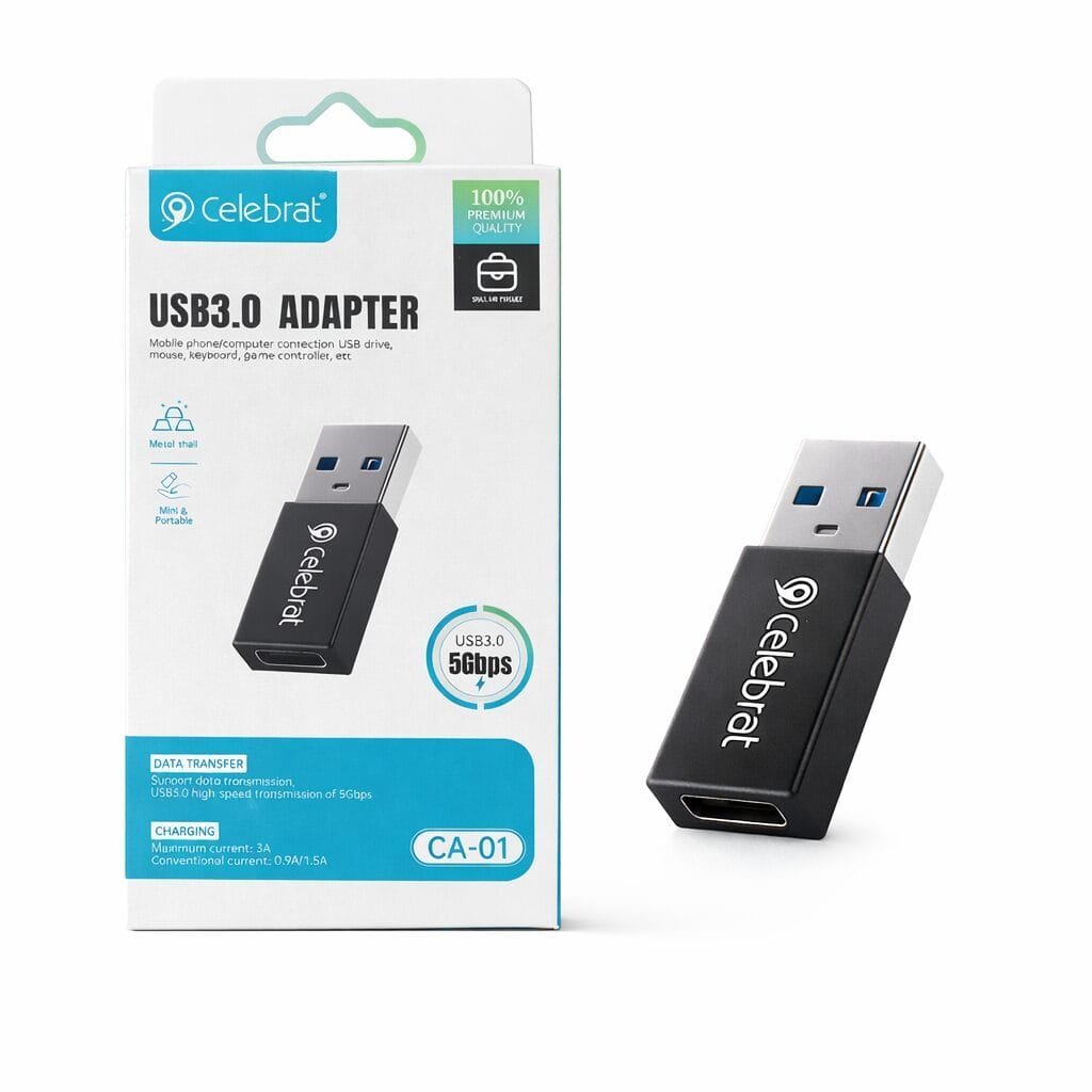 Adaptateur USB 3.0 vers USB-C CA-01 Celebrat – Image 2